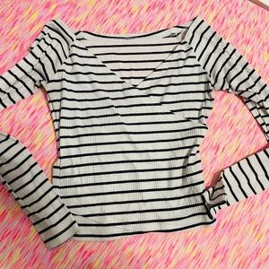 Stripped Long Sleeve Top